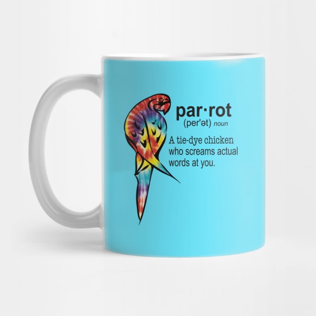 Tie-dye Parrot by Einstein Parrot